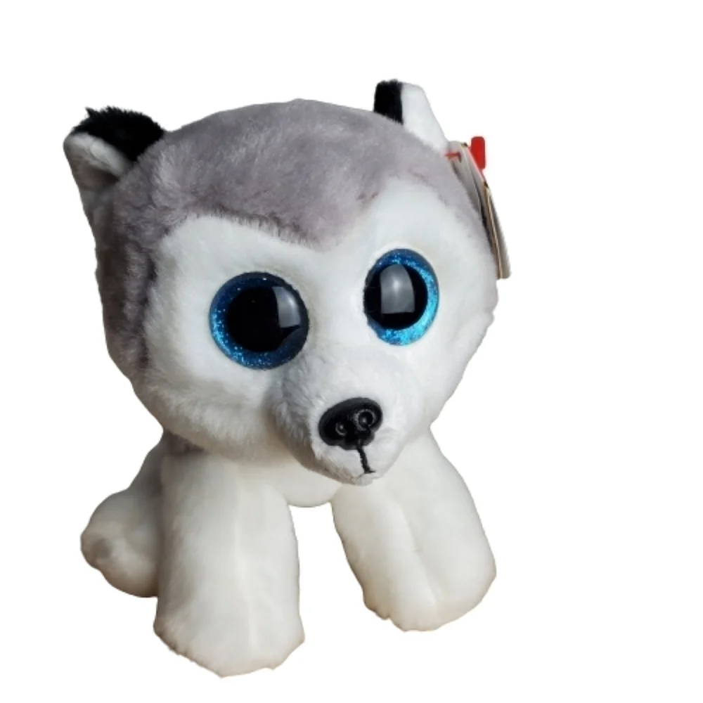 TY Beanie Babies Buff The Husky Dog Puppy Gray Small 6